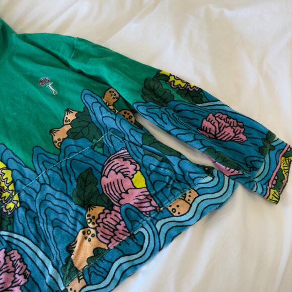 Sonya Dakar x Sundae School Big Jade Energy Terry Hoodie in Green Size L - Picture 3 of 5